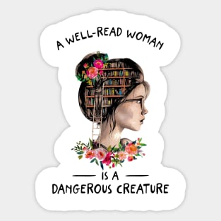 Well Read Woman Sticker